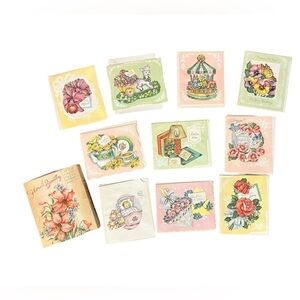 Vintage All Occasion Greeting Cards in Box 1940’s 10 Cards with Envelopes
